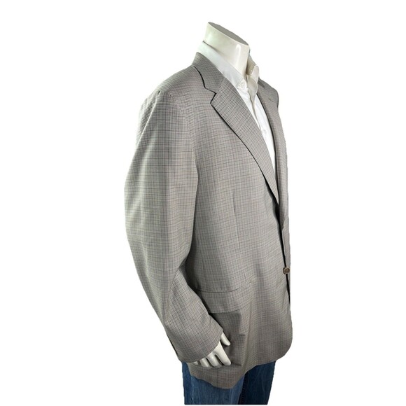CANALI Luxury Designer Blazer Men 42L Houndstooth Pure Wool Made in Italy - Picture 5 of 13